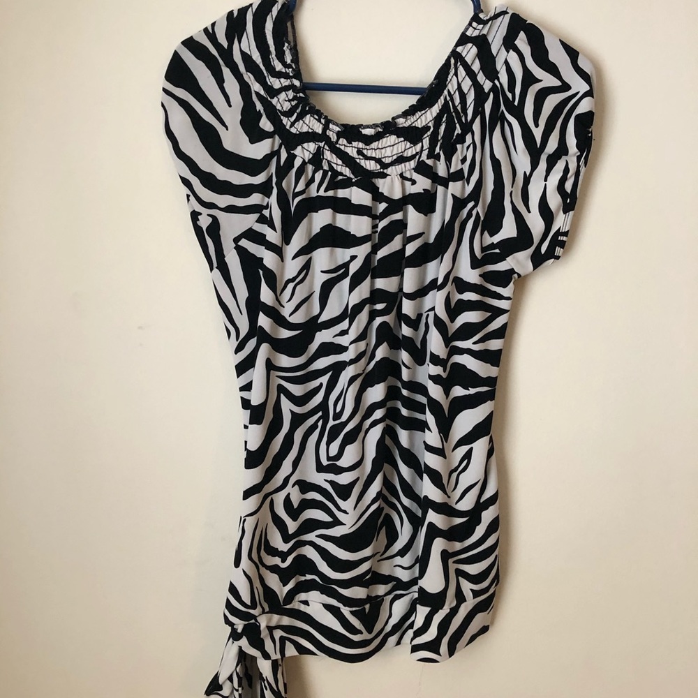 Zebra striped gorgeous top
